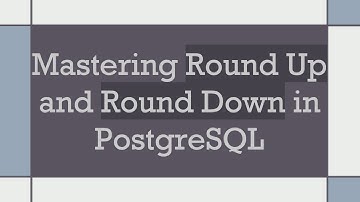 Mastering Round Up and Round Down in PostgreSQL