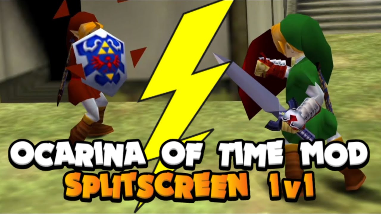 Zelda OoT Splitscreen PVP!!! (1v1 ft. Aegiker)