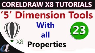 CorelDraw Telugu Tutorials - 23 || 5 Dimension Tools with All Properties || Computersadda.com
