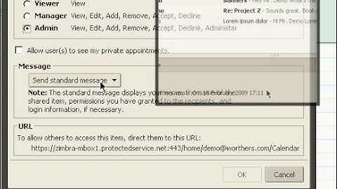 8 of 8: Zimbra - Sharing