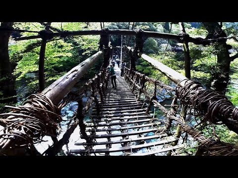 祖谷のかずら橋はスリル満点！　徳島県の観光スポット2017