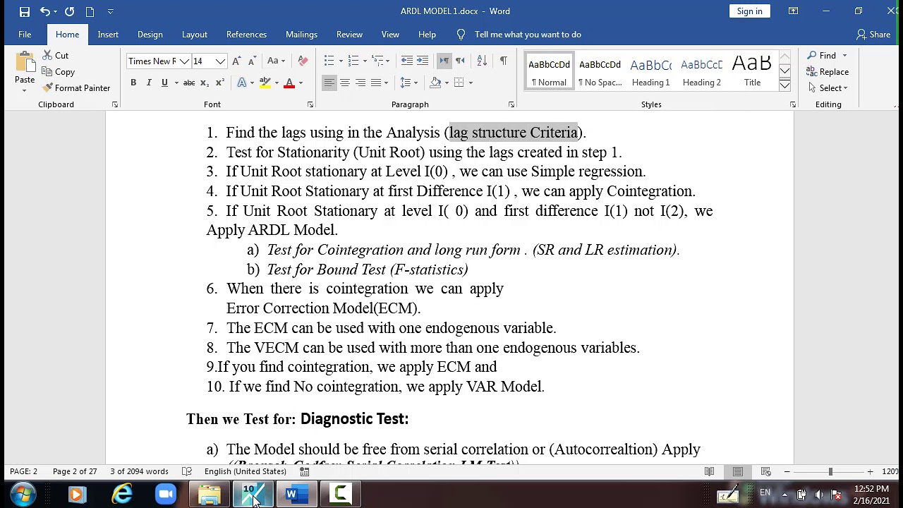autoregressive distributed lag eviews autoregressive distributed lag eviews