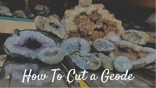 How To CUT A Geode!  Lapidary for Beginners #hitechdiamond #cabking  #thefinders 