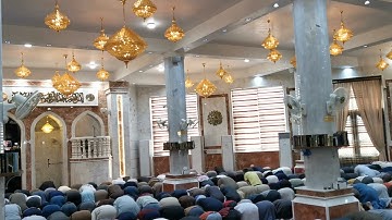 صلاة الجمعة في جامع خالد بن الوليد ٢٩شعبان ١٤٤٣هجرية القارئ ايهاب العكيدي