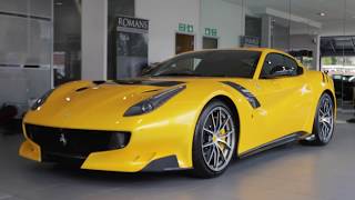 Romans are delighted to offer this astonishing 2016/16 ferrari f12 tdf
for sale presented in 'giallo triplo strato' triple layer paint with
nera alcantara in...