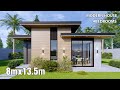 Modern House | House Design idea | 8m x 13.5m (4Bedrooms)