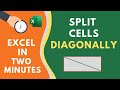 Split Cells Diagonally in Excel (Add Two Headers in Same Cell)