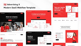 Advertising X - Modern SaaS Startup Webflow Template | BRIX Templates