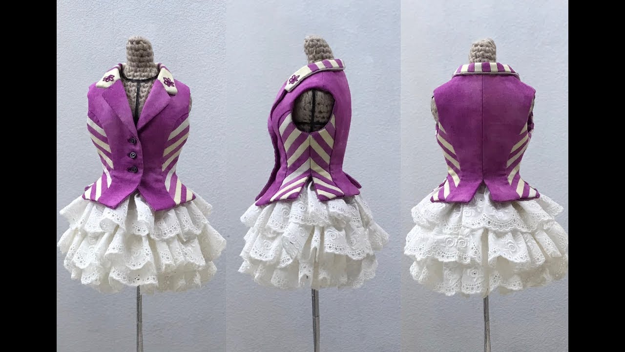 ギャザーフリルスカート手作り (Frilled skirt handmade)