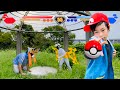【寸劇】ポケモンごっこ！ついに‼️あの最強の伝説ポケモンが現れた‼️アルセウスVSザシアン‼️【全力きっずTV】Real Pokémon GO