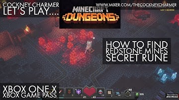 Minecraft Dungeons: How to Find the Redstone Mines Secret Rune │ Xbox One X │