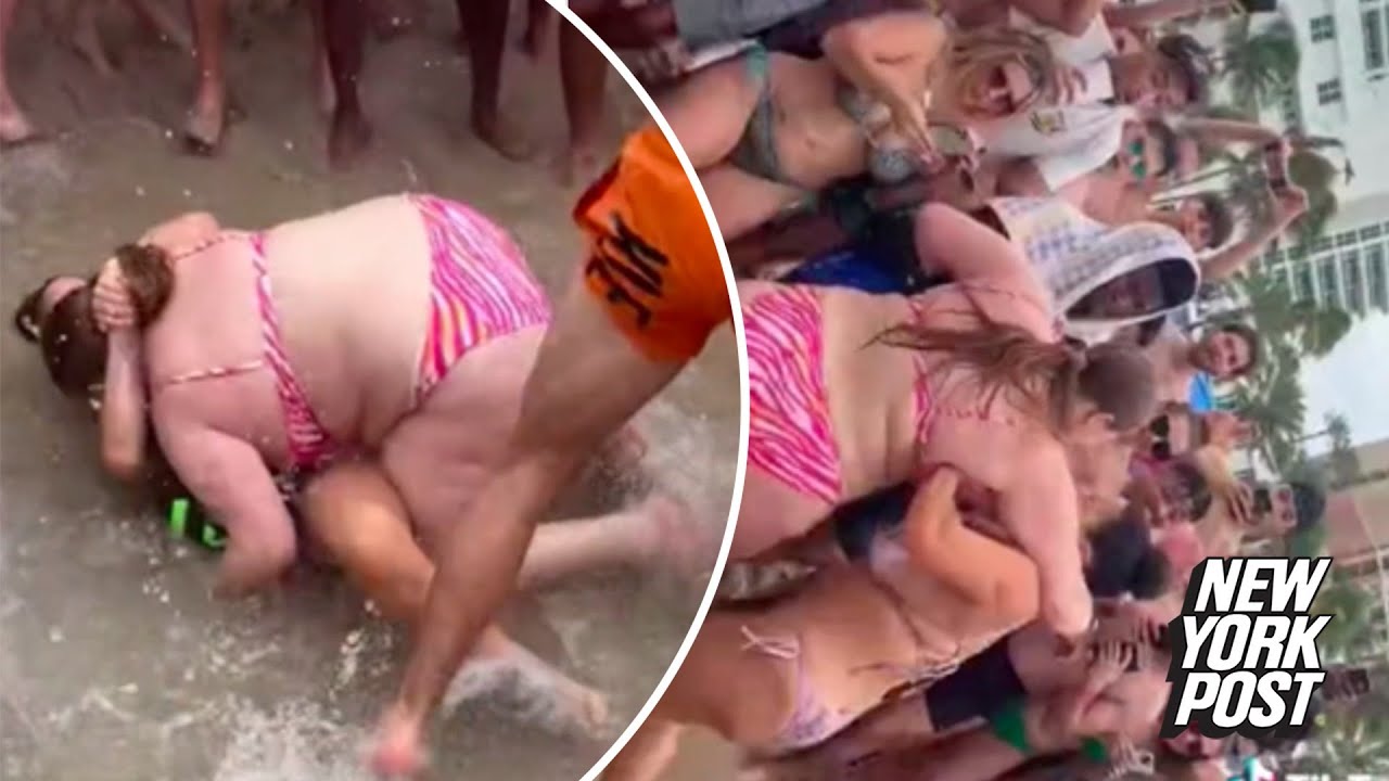 Spring Break reveller's boob pops out of bikini as she fights student in  beach 'drill' - Daily Star