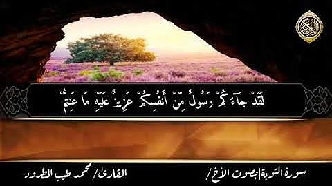لَقَدْ جَآءَكُمْ رَسُولٌ مِّنْ أَنفُسِكُمْ| بصوت القارئ محمد طيب المطرود