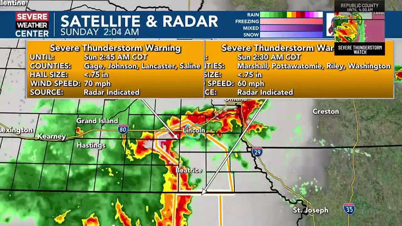 Sunday 8-10-25 Severe Weather Reports