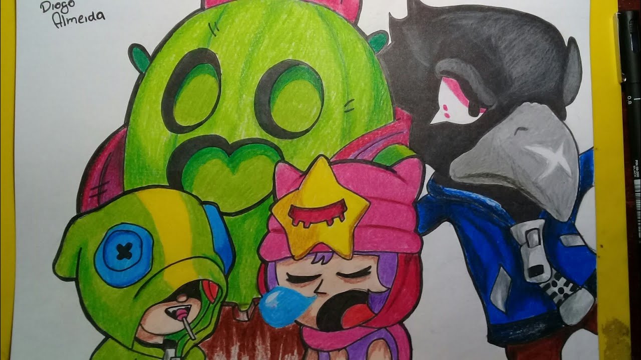 Desenhando Brawlstars Os 4 Brawlers Lendarios Youtube - desenho brawl stars 3 lendarios