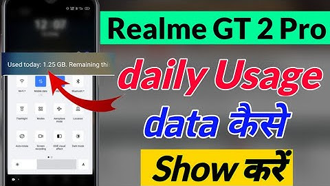 Realme GT 2 Pro me Usage data kaise Show Kare | Realme GT 2 Pro me daily data kaise Show Kare