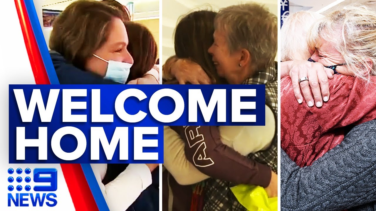 Coronavirus: Families reunite as Trans-Tasman bubble begins | 9 News Australia