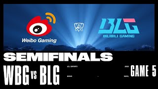 BLG vs. WBG - Game 5 | SEMIFINALS Stage | 2023 Worlds | Bilibili Gaming vs Weibo Gaming  (2023)