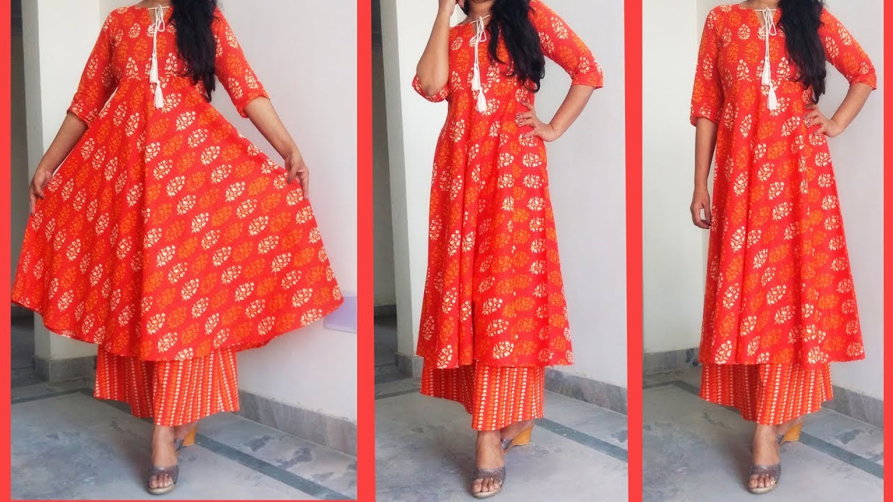 DIY Daily wear Designer kurti cutting stitching made easy and simple -  YouTube