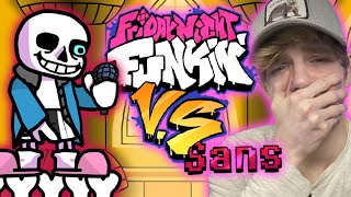 FINALLY WE BATTLE S̸̪͕̓̓Ḁ̸̛̳̿N̵͉̦̍͝S̶̪̮͑̃ IN FNF!! (fnf vs sans full week mod)