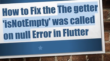 How to Fix the The getter 