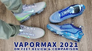 Nike Air Vapormax 2021 FK Grey Liquid Lime On Feet Review & Comparison (DH4084 003)