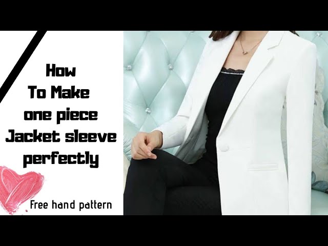How To Make One Piece Jacket Sleeve Diy Jacket Sleeve How To Pattern One Piece Jacket Sleeve Youtube