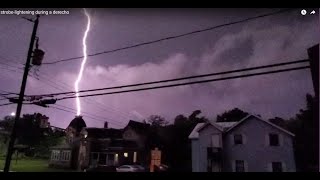 strobe-lightening during a derecho