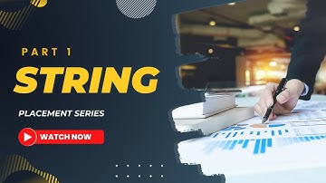 Introduction to string | Part - 1 | Interview series