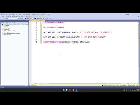 EncryptByPassPhrase And DecryptByPassPhrase in SQL Server 