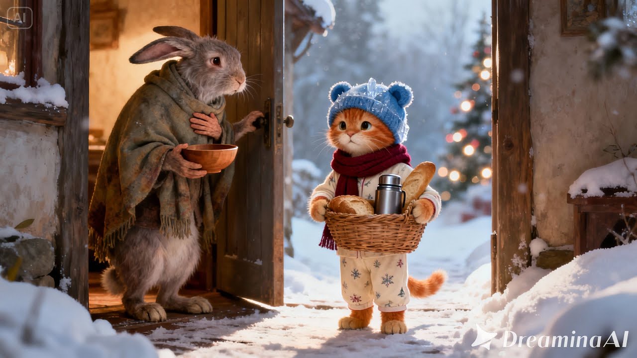 “Kindness Is the Warmest Coat ❄️🐾  A Cozy Winter Story for Kids  Ginger the Cat”