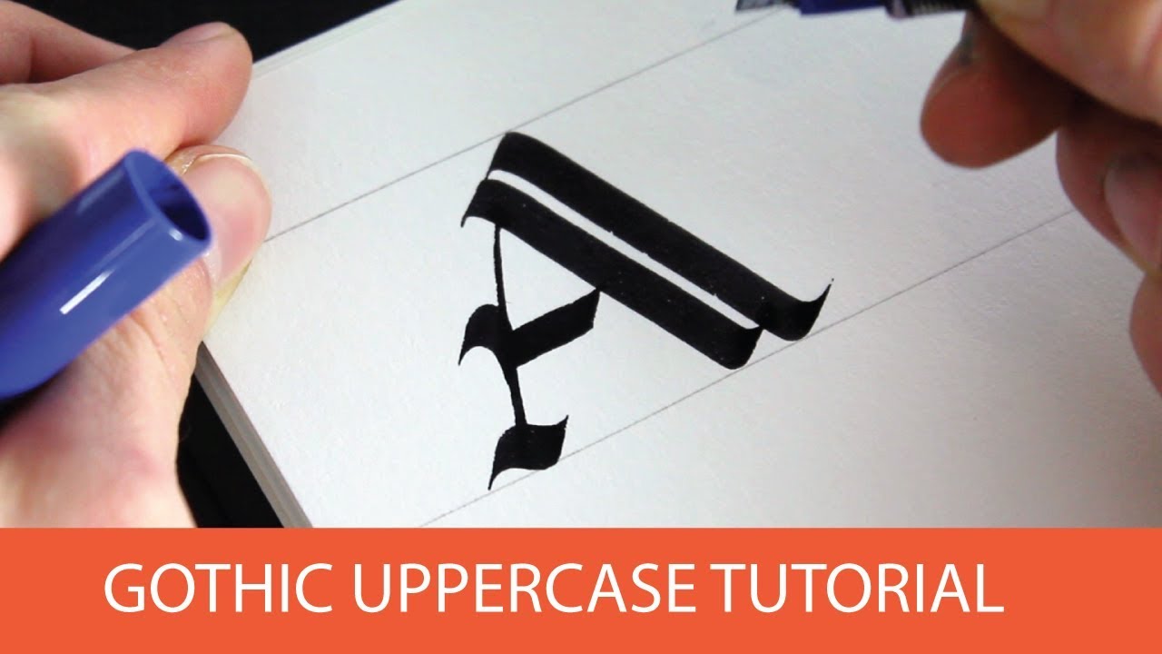 Calligraphy Alphabet Tutorial Gothic Upper Case Letters For Beginners Youtube Walnut ink is easier to wash off, and has a nice brown colour. calligraphy alphabet tutorial gothic upper case letters for beginners