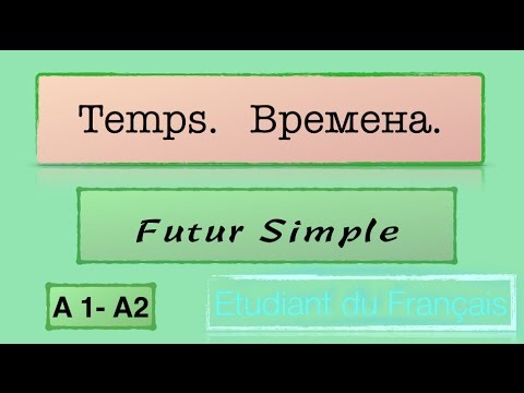 Урок французского языка. Будущее время Futur Simple