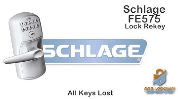Re-Keying a Schlage FE575 Electronic Keypad Lock | All Keys Lost Solution