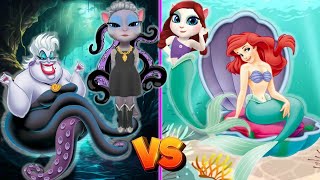 My Talking Angela 2 ||ARIEL🧜‍♀️ VS URSULA 👾 || The Little Mermaid || DISNEY screenshot 1