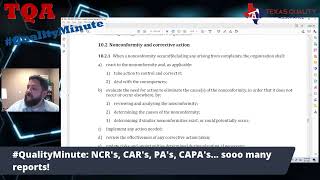 TQA Cloud NCR's, CAR's, PA's, CAPA's... sooo many reports! | #QualityMatters