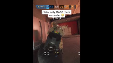 pistol only made them SURRENDER 😭 #r6 #siege #rainbowsixsiege #shorts