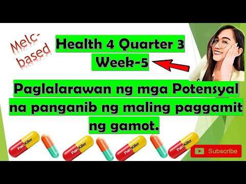 Health 4 Week-5 Quarter 3 Paglalarawan ng mga Potensyal na panganib ng Maling Paggamit ng Gamot