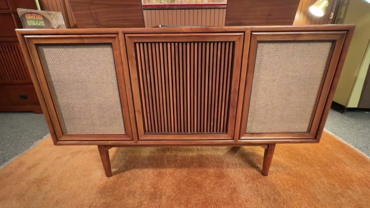 1962 Drexel Motorola Stereo Console, Model SK77WA - YouTube
