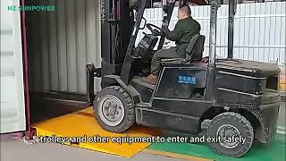 forklift container ramp-come to my live studio