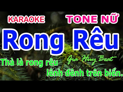 Karaoke  Rong Rêu Tone Nữ  Nhạc Sống  gia huy beat