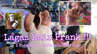 Lagas Hair Prank !!! Bleaching Rebonded Hair | ft. Tinta de Juana by Juana Kosmetiks