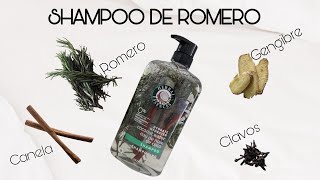 SHAMPOO DE ROMERO, GENGIBRE, CLAVOS DE OLOR Y CANELA.