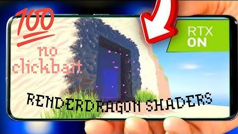 SHADERS FOR MCPE RENDER DRAGON 1.18.30