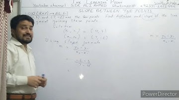 Coordinate Geometry | Slope Between Two Points | XI Comm. & BCom-I B.Math | Sir Ali Ahmed | Lec. 12