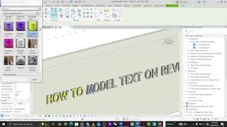 How to model 3D Text on Revit 2026