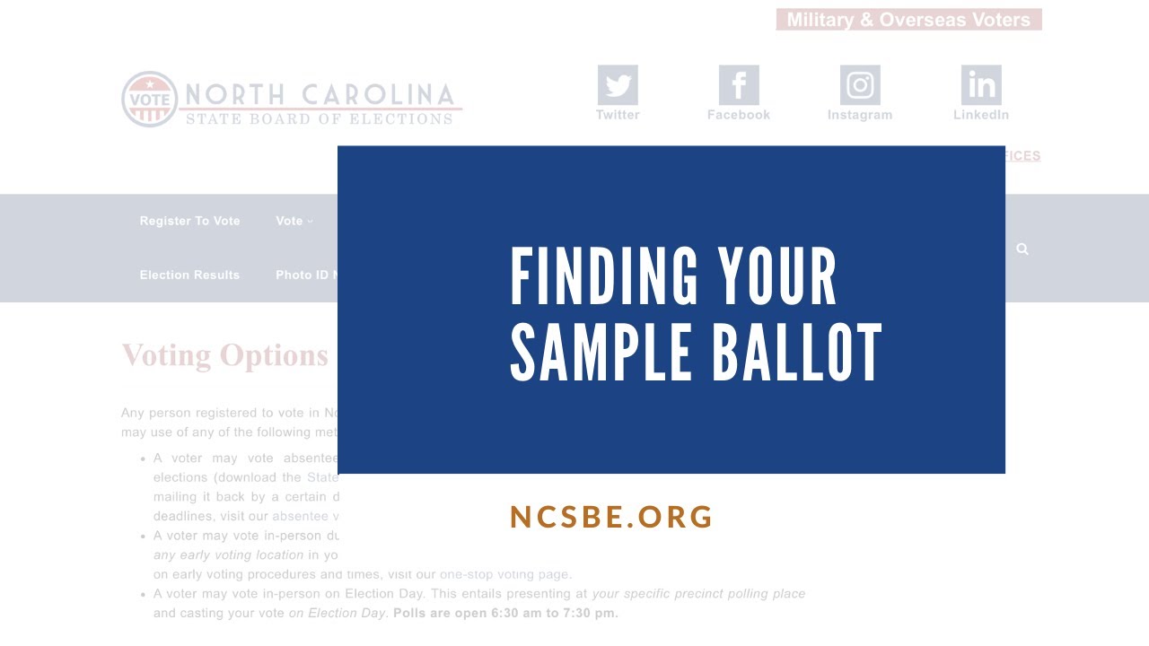 See your sample ballot and where to vote