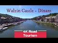 Driving Belgium: Walzin Castle - Dinant - 4K scenic drive through Lesse valley in The Ardennes