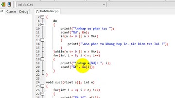 Bài tập: Viết hàm nhập, xuất mảng 1 chiều các số thực