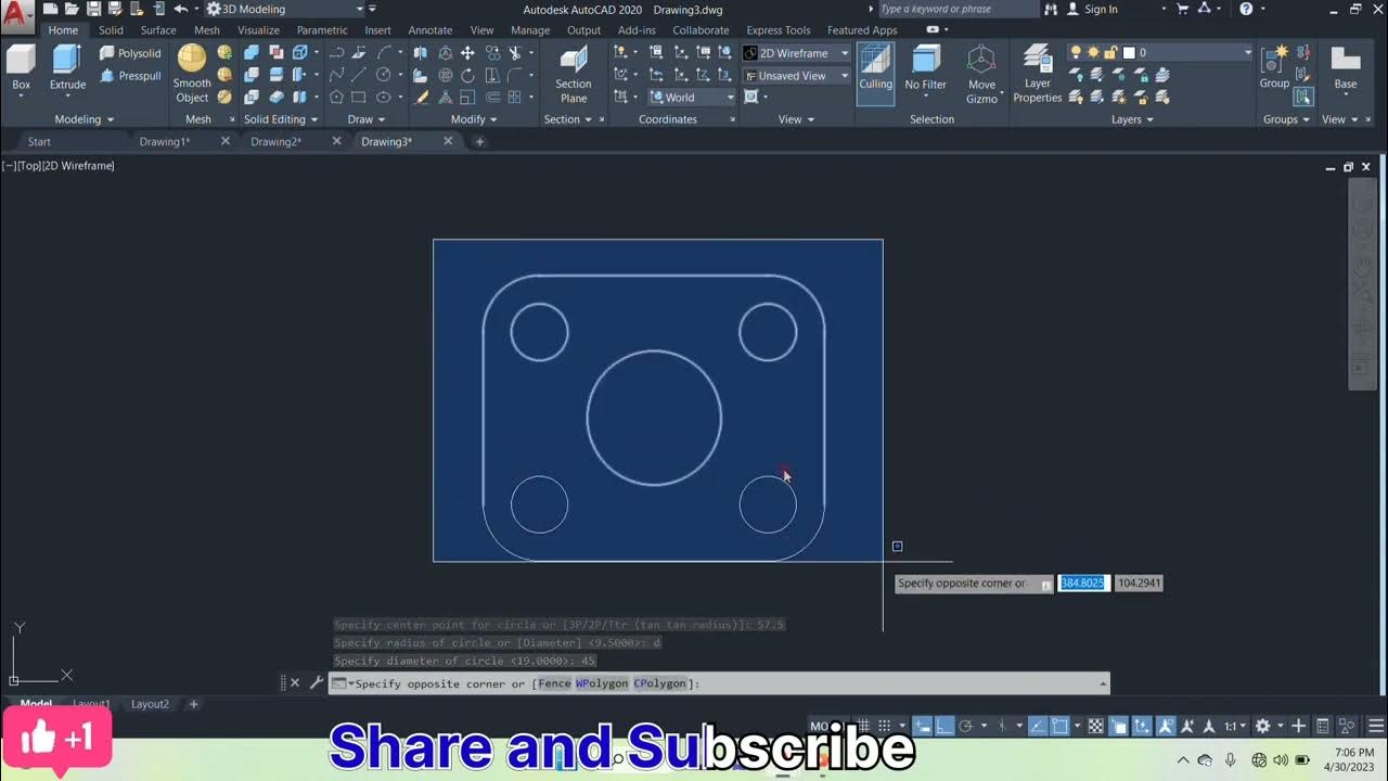 Autocad me 3d drawing banana sikhen aasan tarike se Making 3d